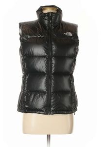 LN Womens North Face 700 Down Black Vest Size M